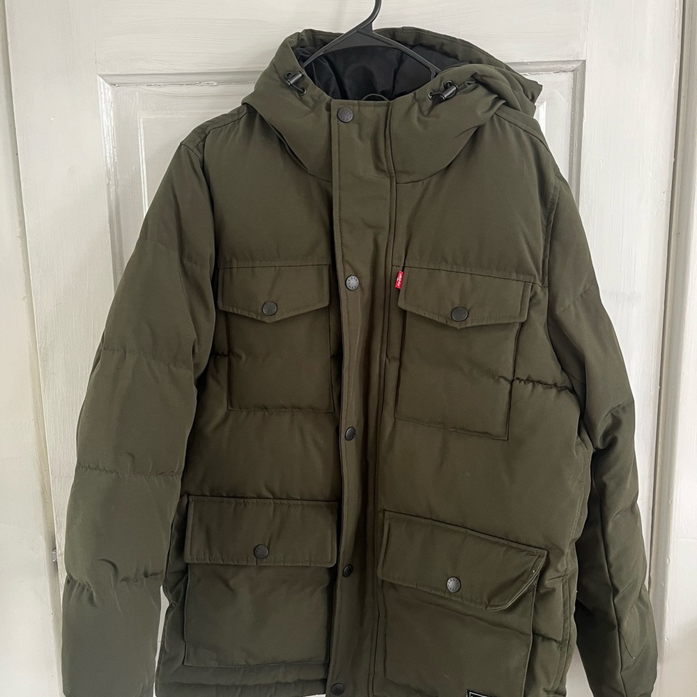 Levi’s Olive Green Puffer Jacket